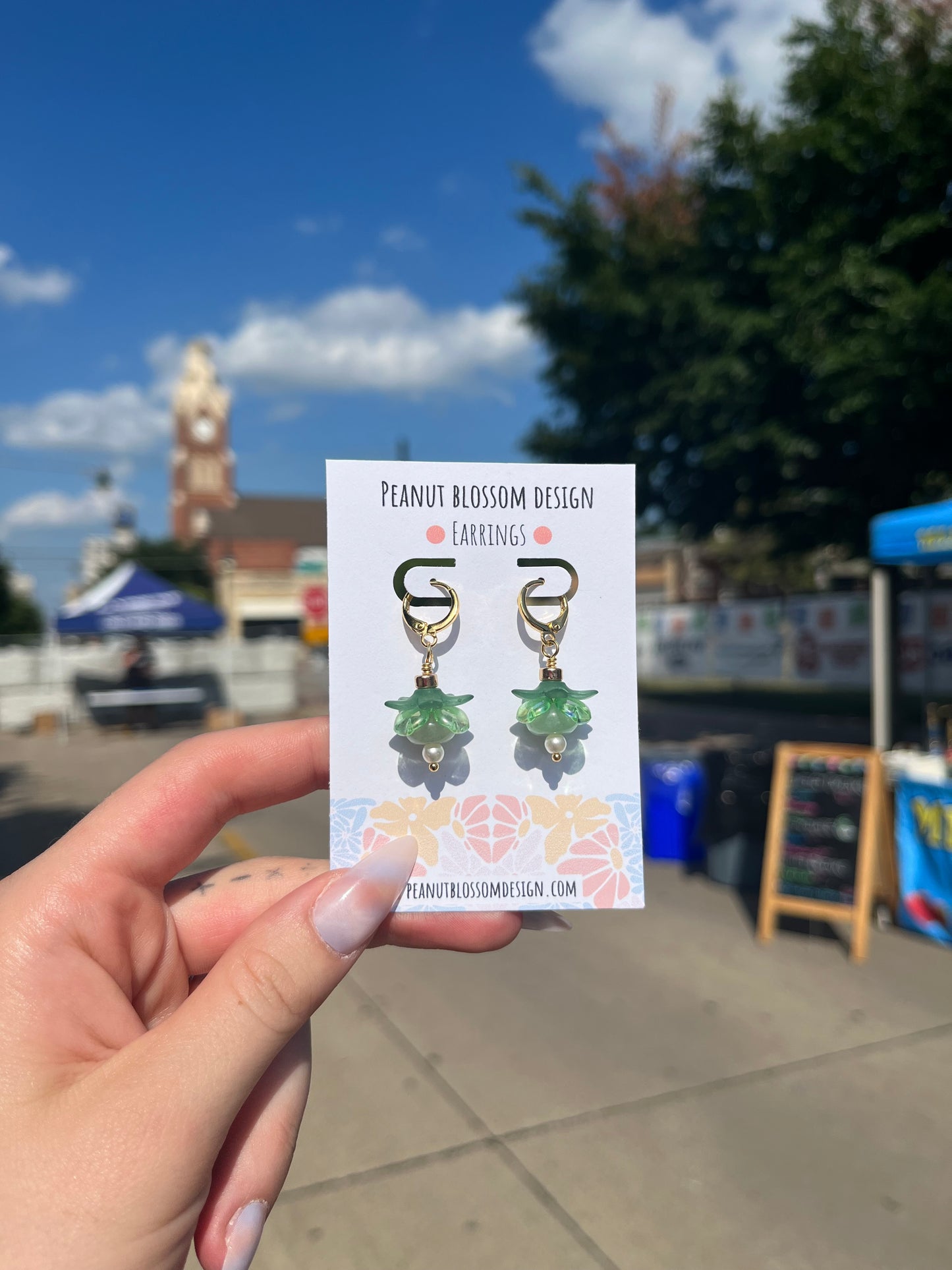 Emerald Fairy Dust Earrings