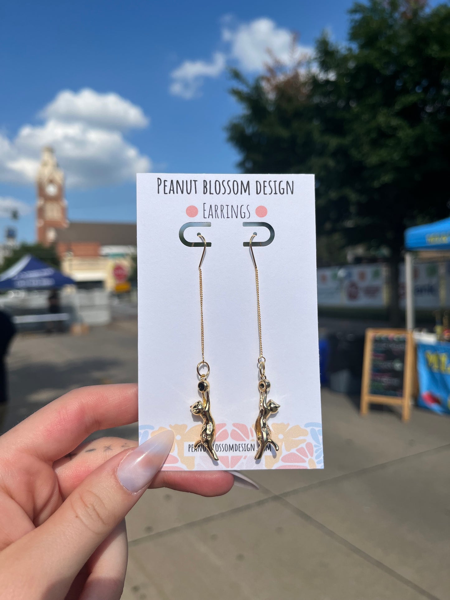 Cat Lady Threaded Earrings