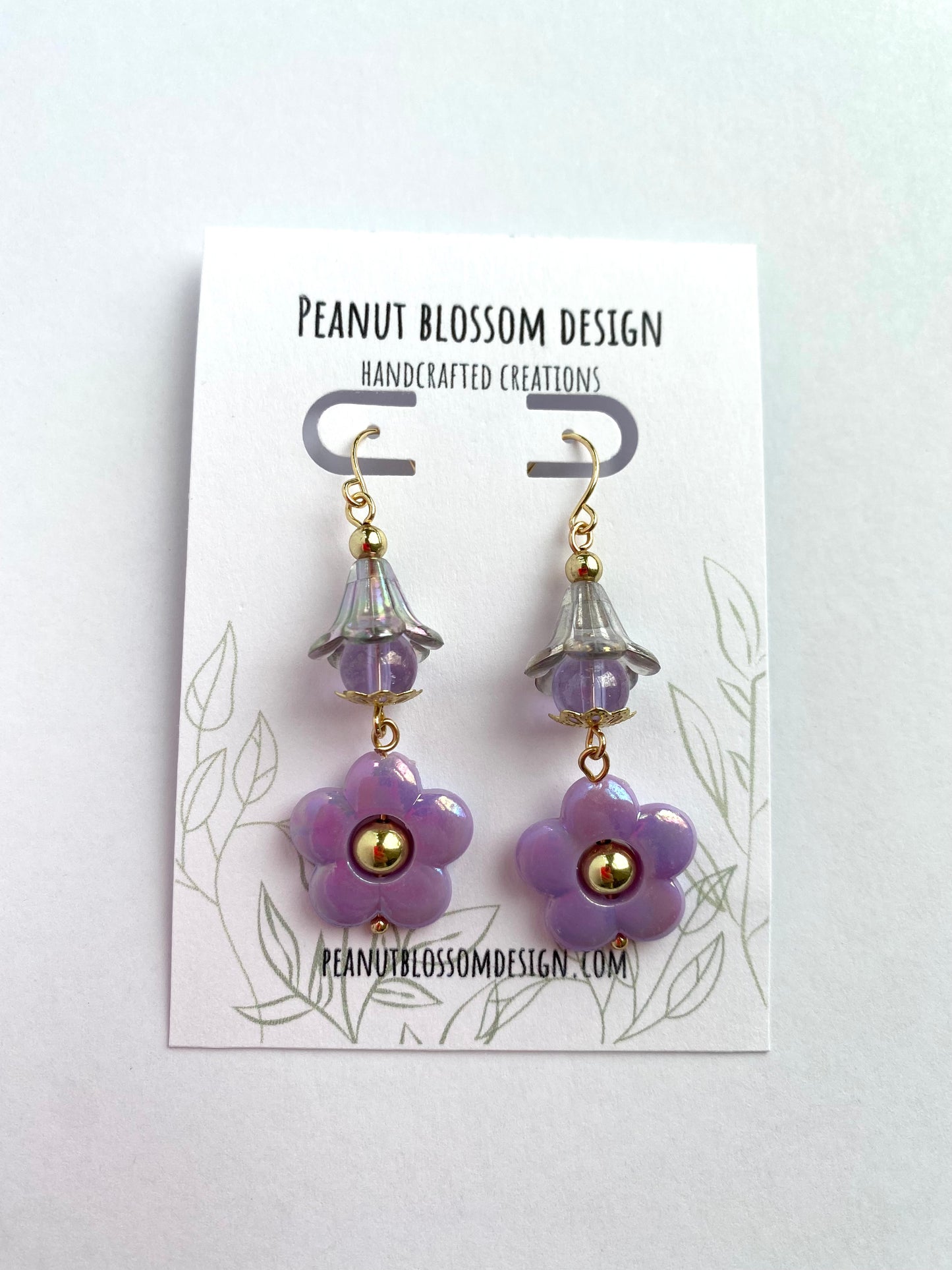 Dynamic Iridescent Flower Earrings