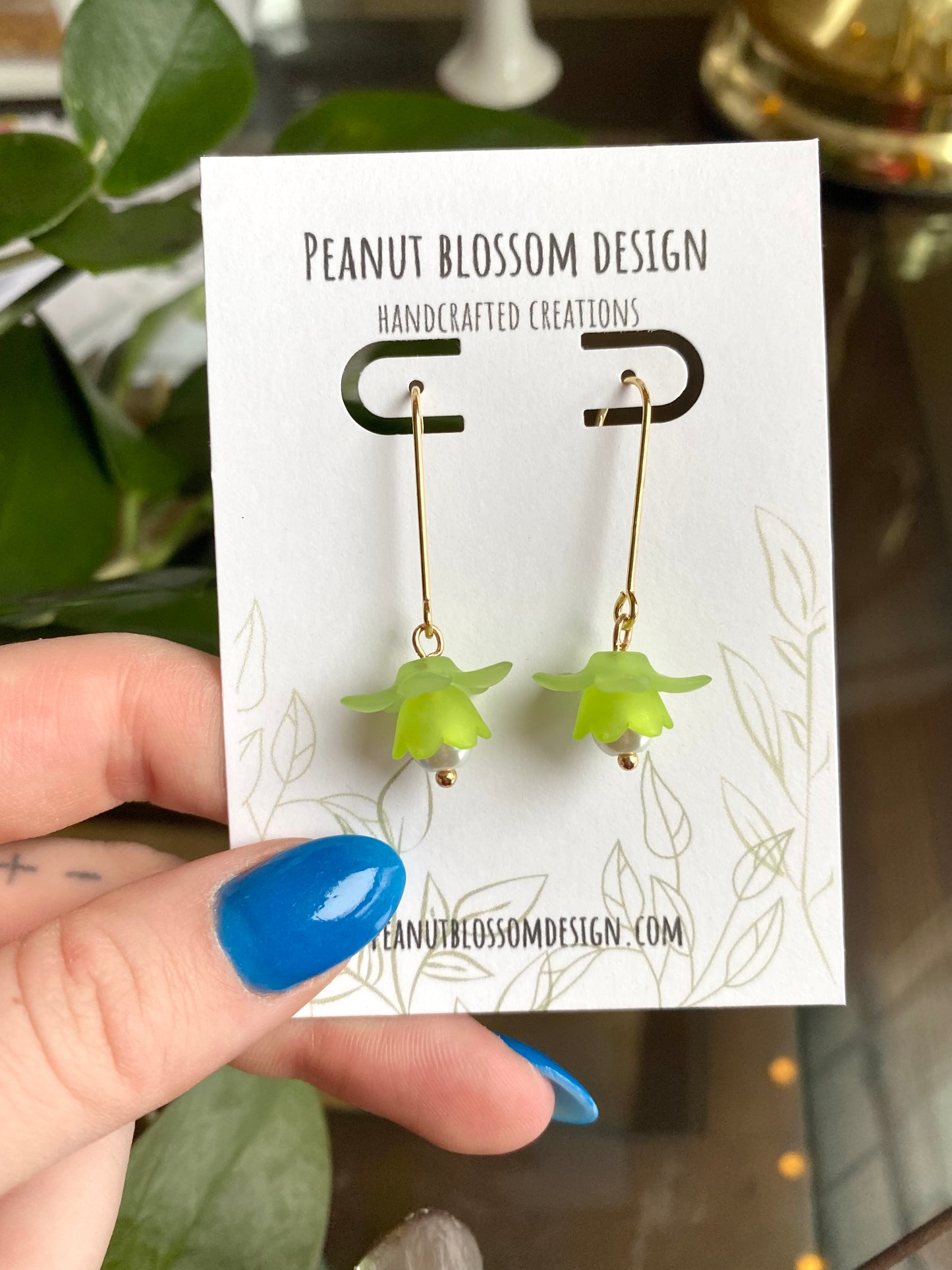 Long Leafy Earrings